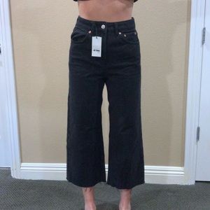 Topshop flare crop jeans